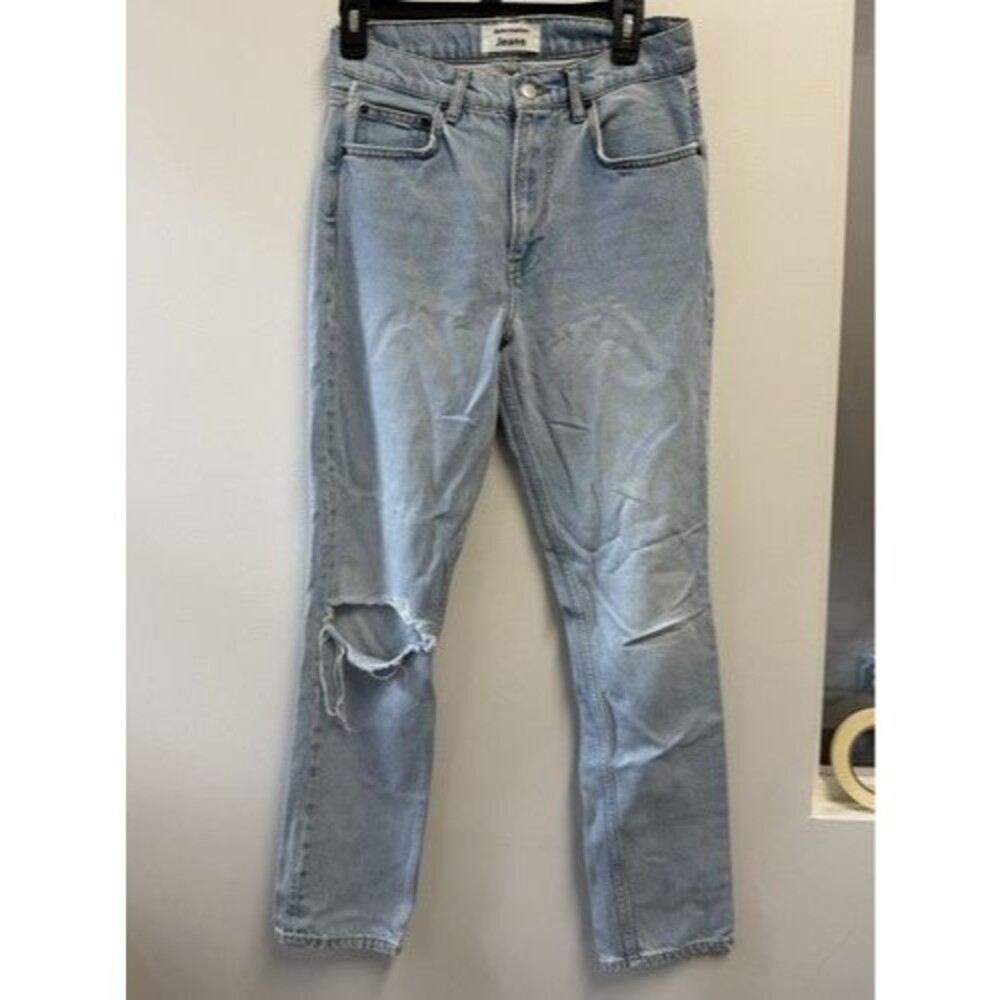 Reformation size 26 Women’s Light Wash Blue Skinny Jeans, Distressed